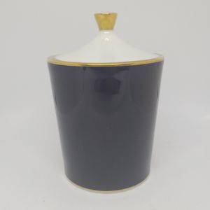 Cobalt Blue Edelstein Porcelain Sugar Bowl Canister